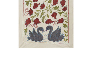 Swan Suzani Wall Hanging & Tablecloth | 20'' x 36''