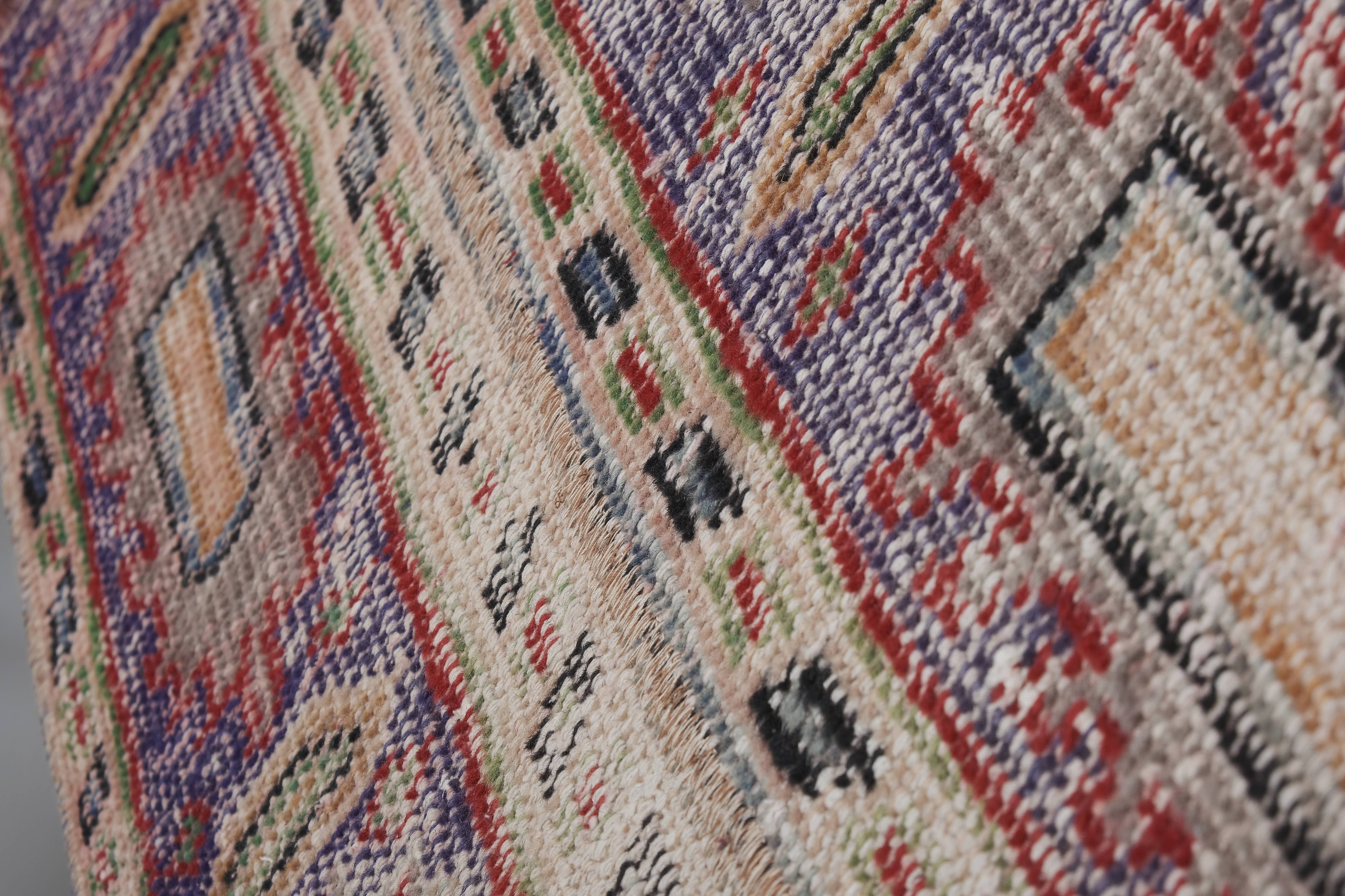 Vintage Kurdish Runner Rug 1'8'' x 9'5''