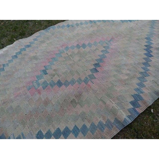 Vintage Turkish Kilim Runner 4'1'' x 9'10''
