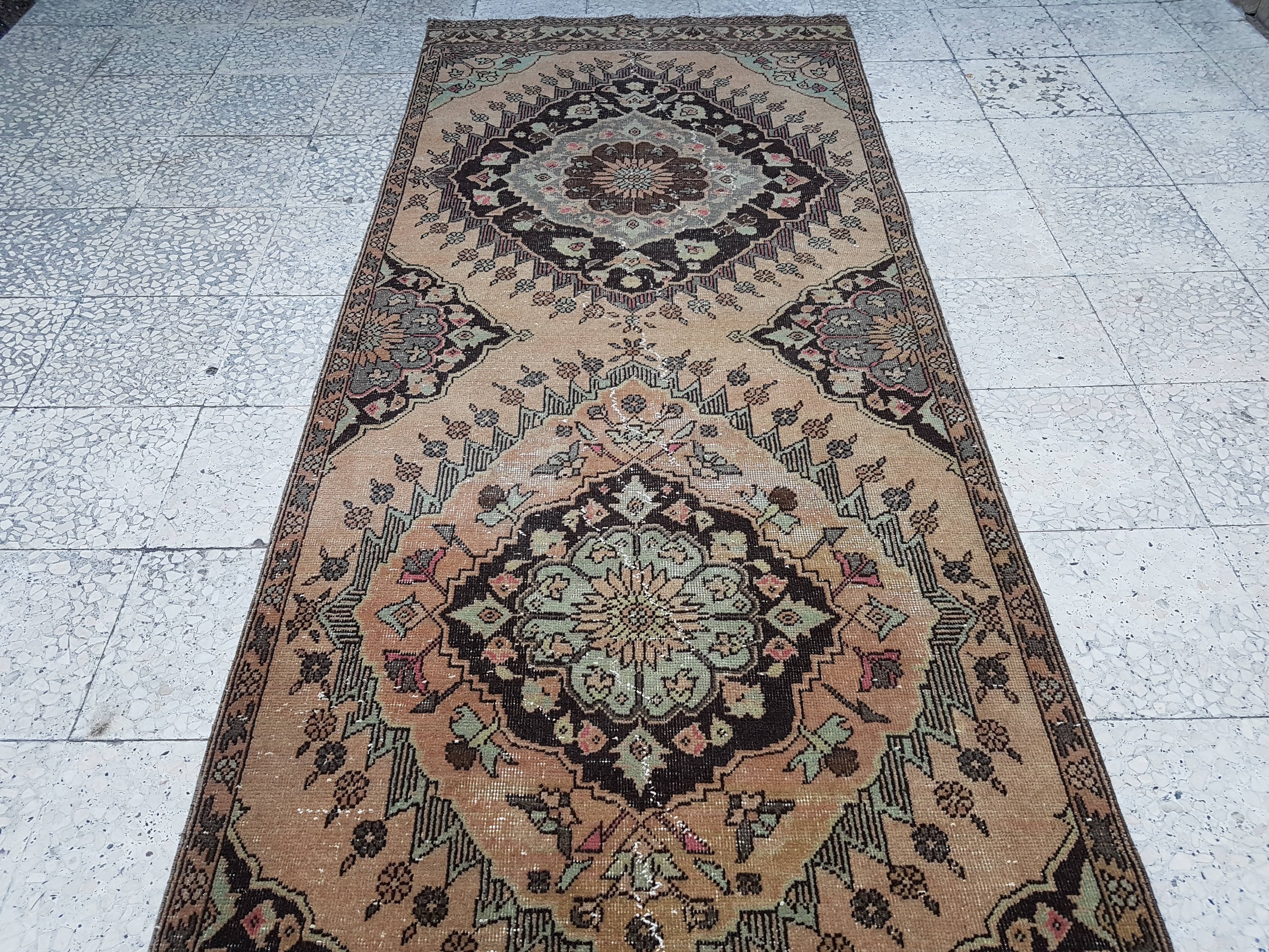 Vintage Oushak Runner 3'6'' x 12'7''