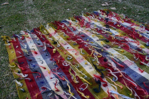 Vintage Turkish Shaggy Tulu Rug 4'3'' x 4'11''