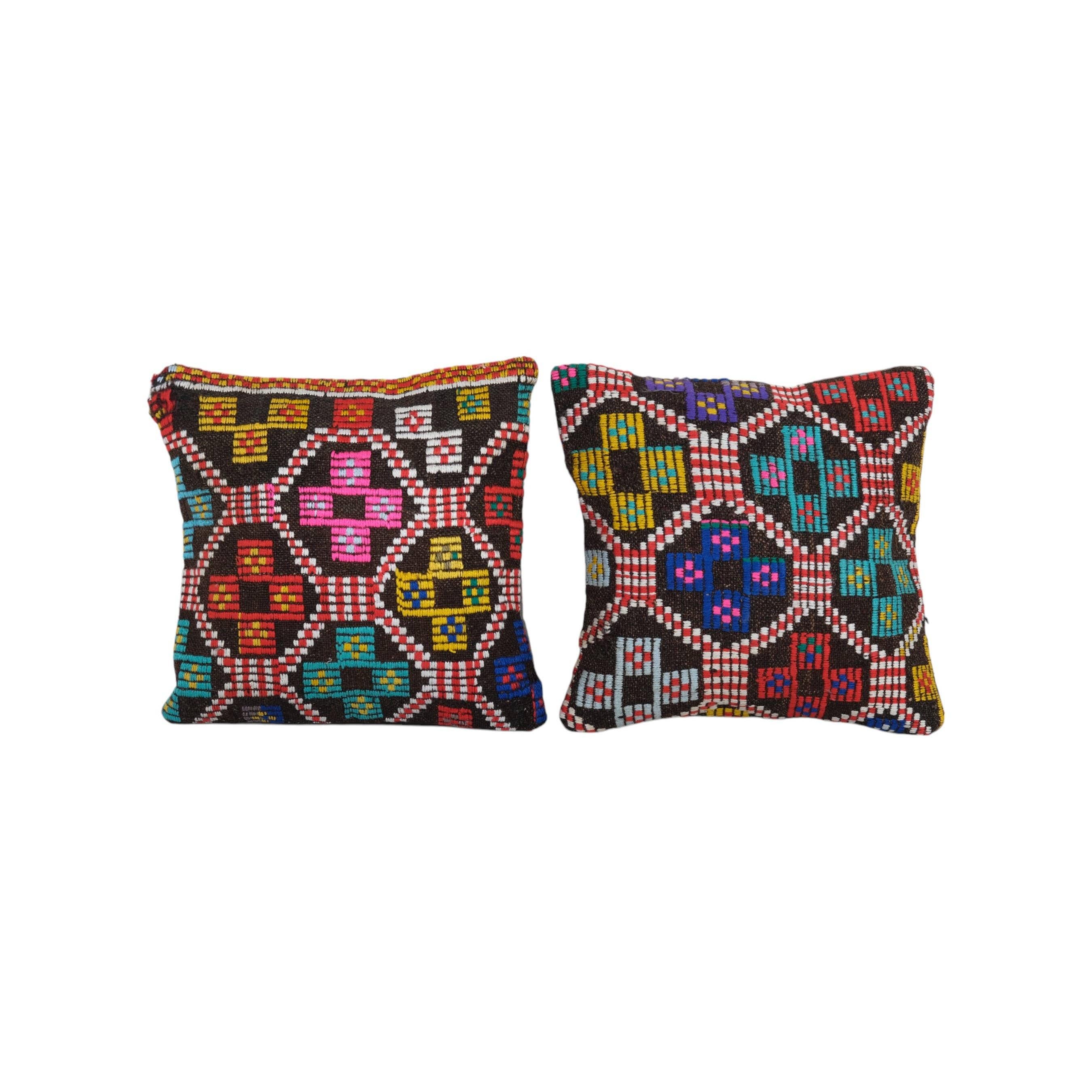 Kilim Pillow Cover Set of 2 | 16'' x 16''
