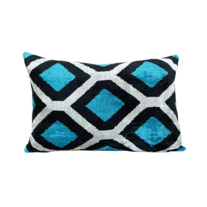 Silk Ikat Velvet Pillow Cover | 16'' x 24''