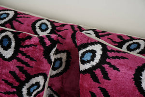 Silk Ikat Velvet Pillow Cover | 16'' x 47''