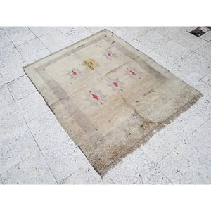 Vintage Turkish Shaggy Tulu Rug 45'' x 56''