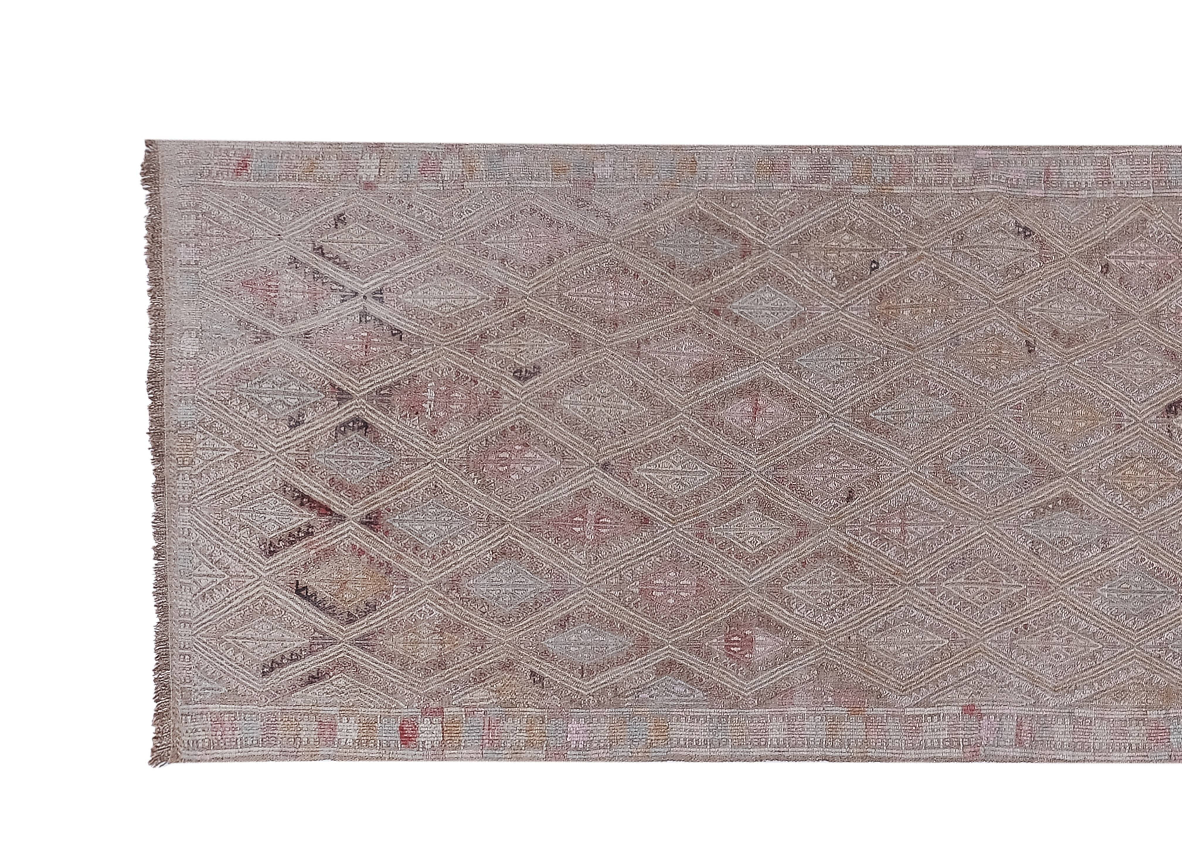 Vintage Turkish Kilim Runner 2'8'' x 10'5''