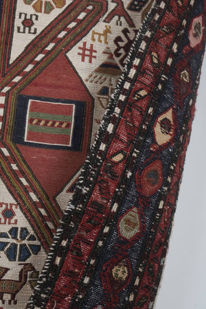 Vintage Turkish Soumac Rug 3'4'' x 6'4''