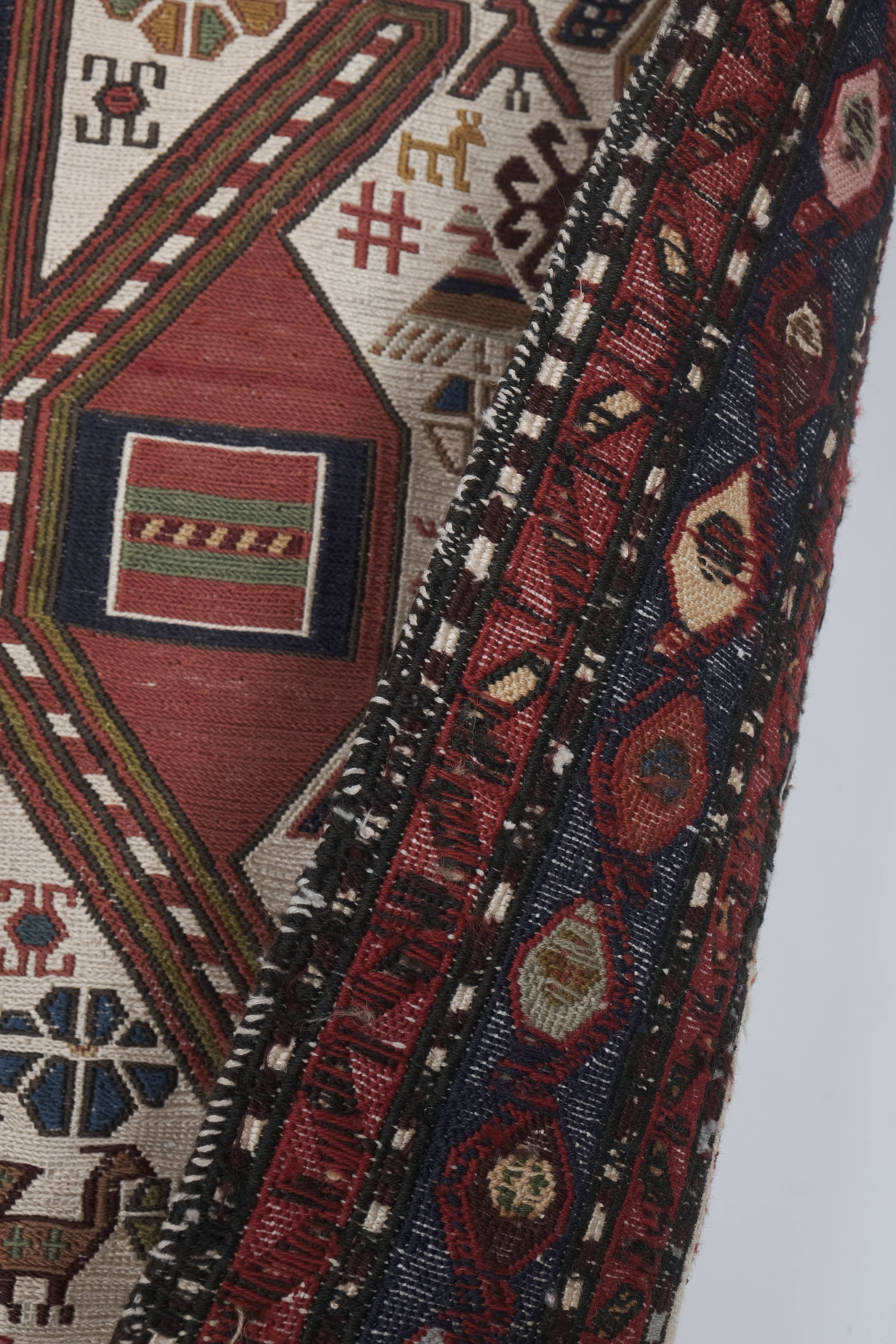 Vintage Turkish Soumac Rug 3'4'' x 6'4''