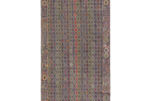Vintage Turkish Kilim Rug 5'1'' x 11'9''