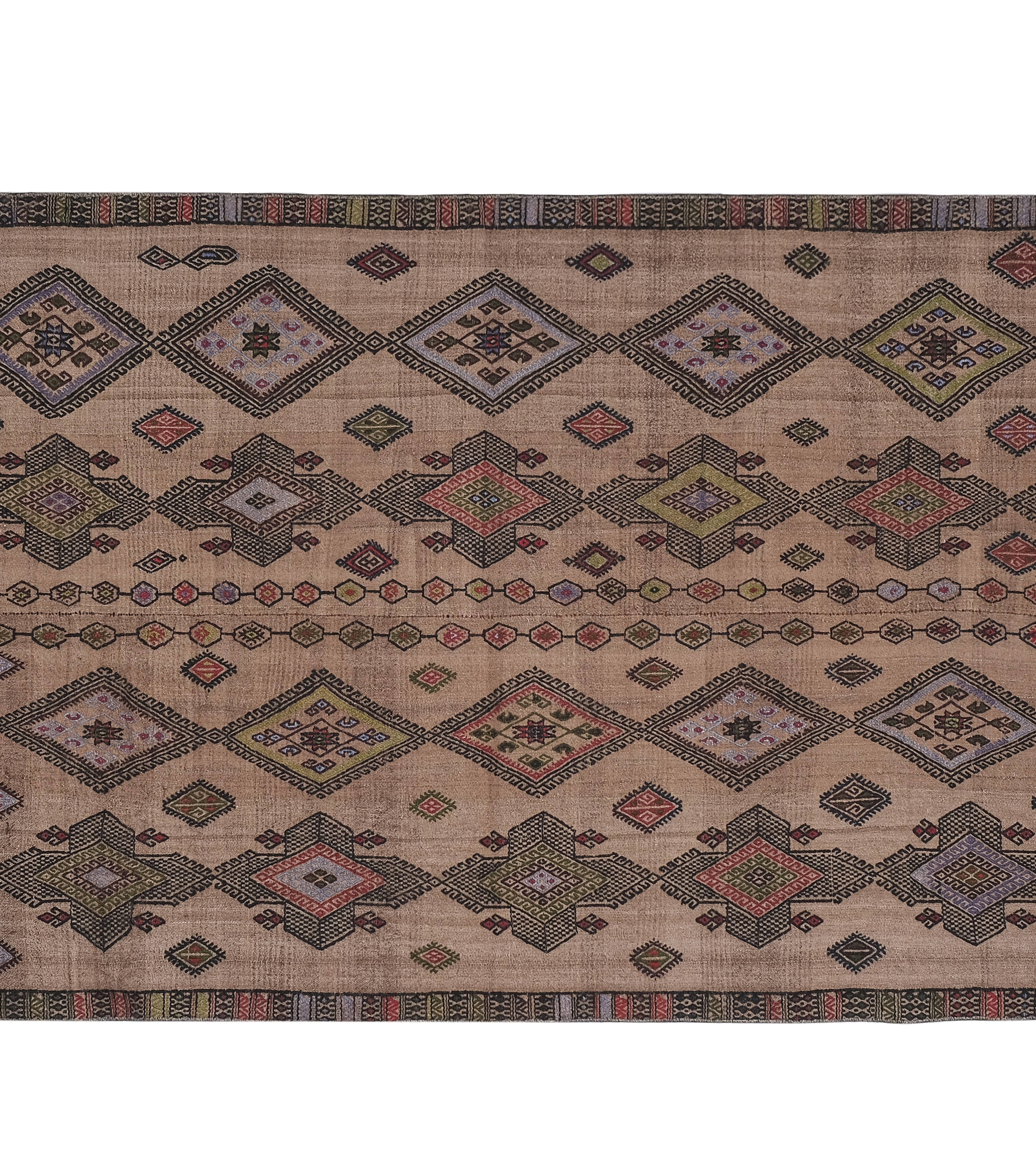 Vintage Turkish Kilim Rug 4'10'' x 9'9''