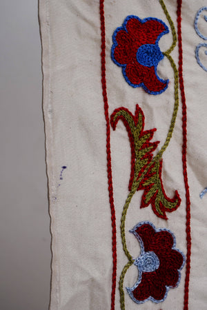 Hand-Embroidered Suzani Wall Hanging & Bedspread 1'8'' x 6'1''
