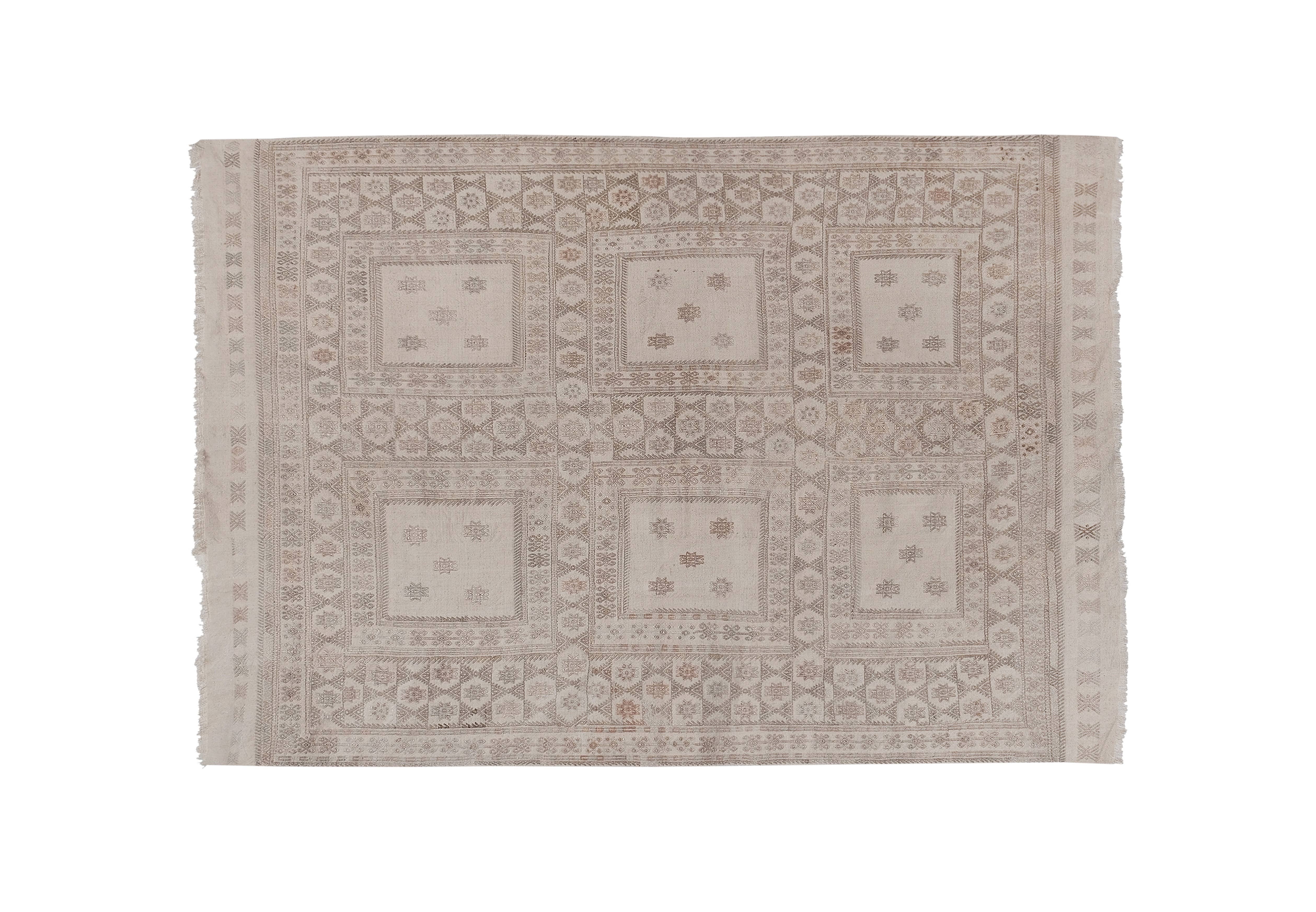 Vintage Turkish Kilim Rug 4'11'' x 7'