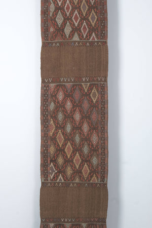 Vintage Turkish Kilim Runner 1'11'' x 17'5''