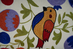 Bird Suzani Bedding Pillow Cover | 18'' x 34''