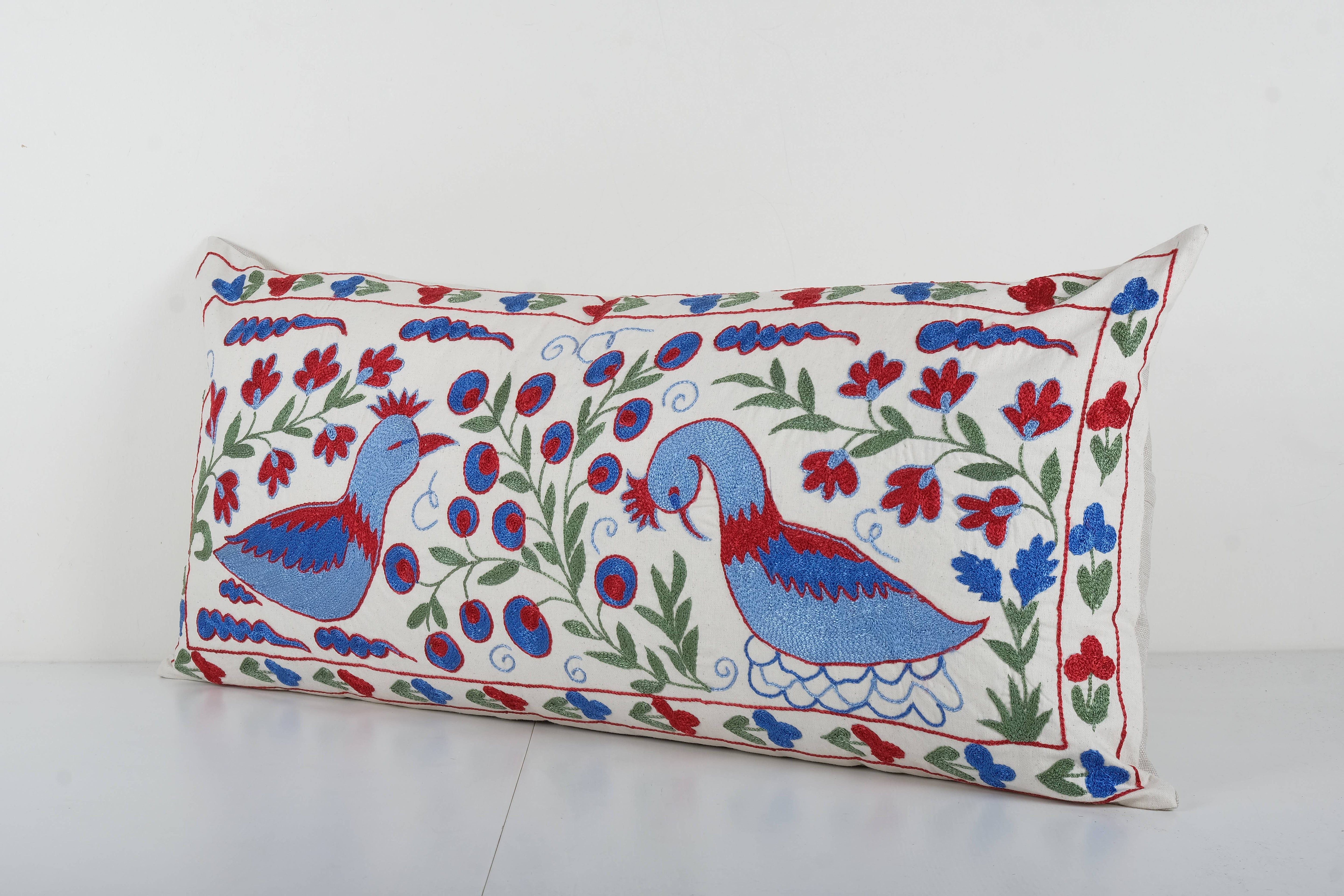Duck Suzani Bedding Pillow Cover | 18'' x 36''