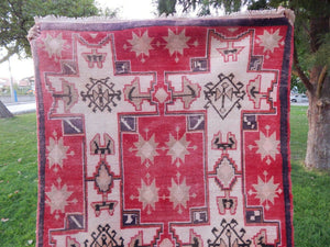 Vintage Turkish Anatolian Runner Rug 3'9'' x 8'2''
