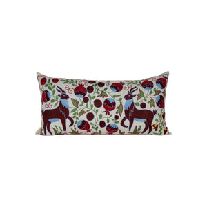 Deer Suzani Bedding Pillow Cover | 18'' x 34''