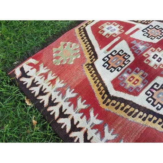 Vintage Turkish Kilim Rug 4'7'' x 6'3''