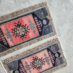 Vintage Turkish Yastik Rugs Set of 2 | 19'' x 32''