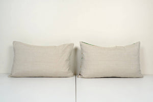 Tiger Silk Ikat Velvet Pillow Cover Set of 2 | 16'' x 24''