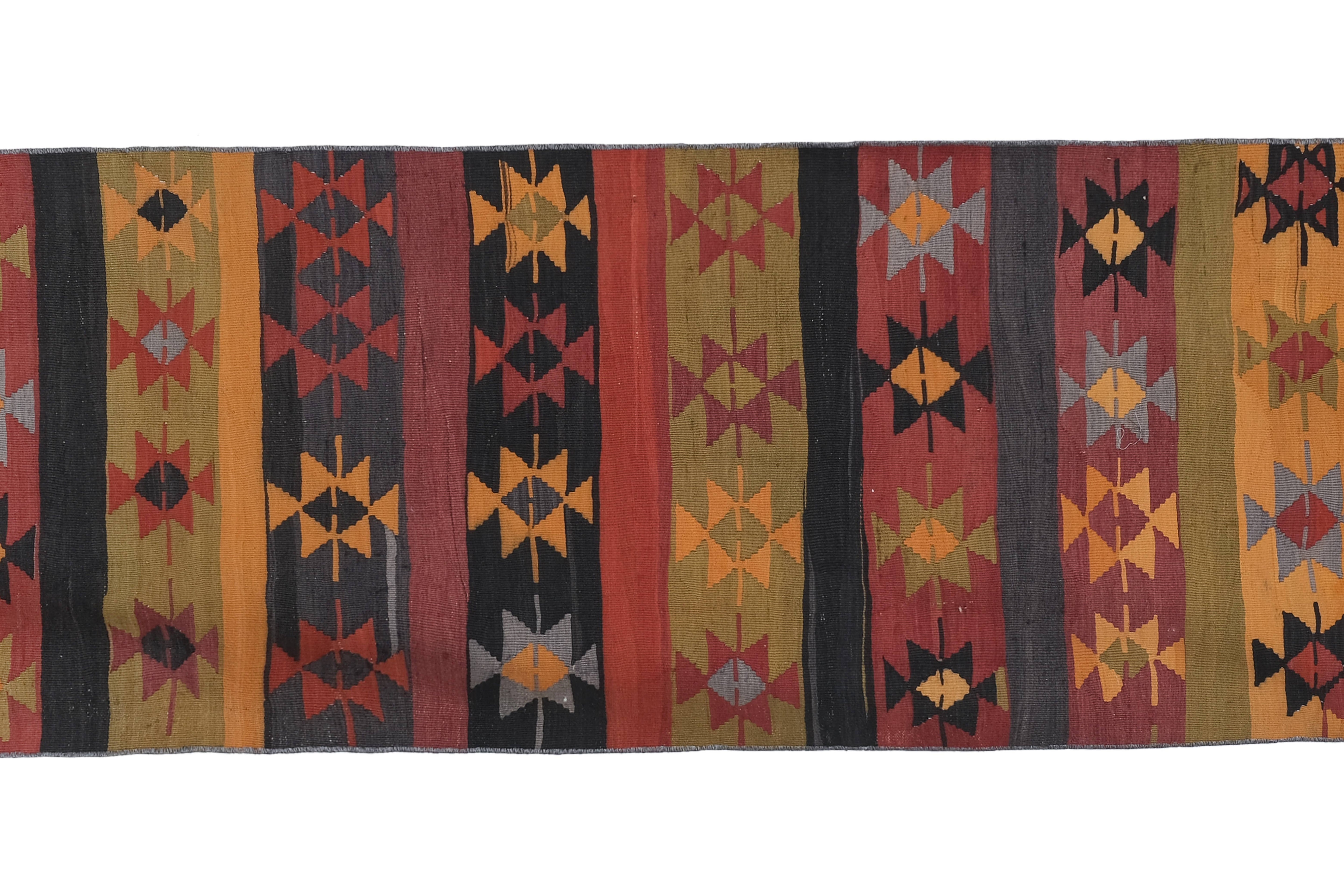 Vintage Kilim Runner 3' x 9'5''