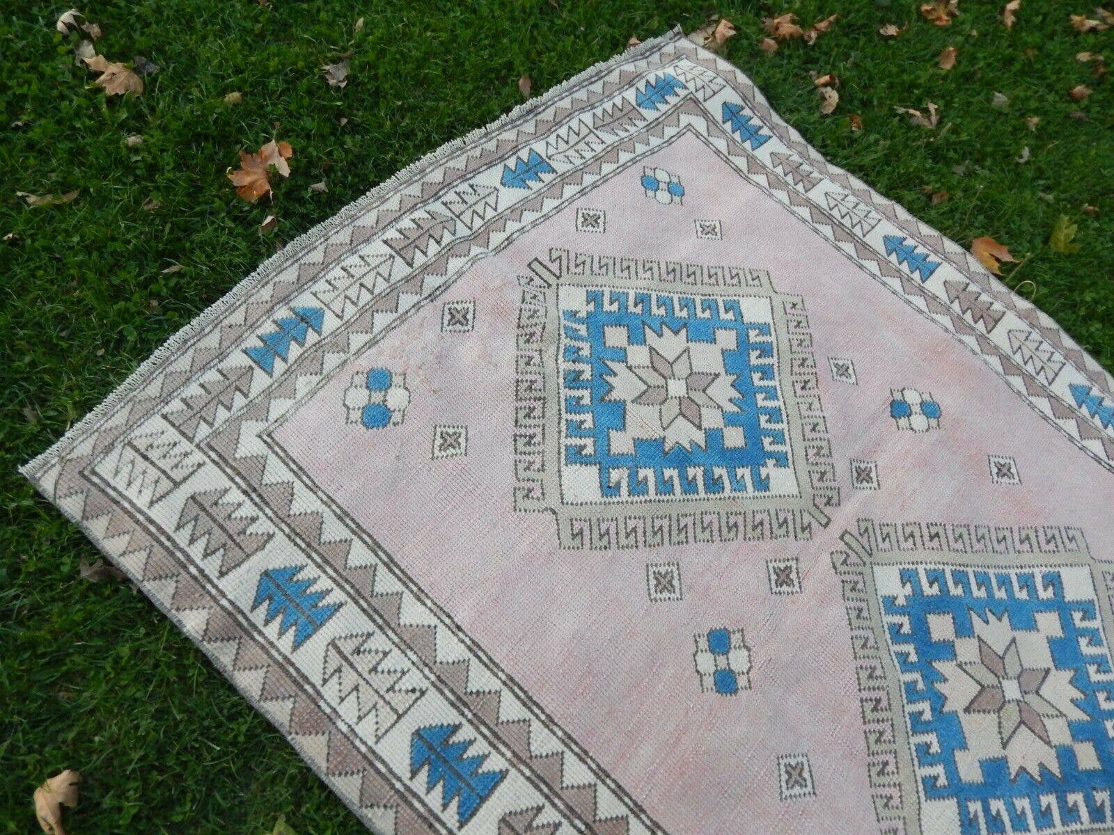 Vintage Turkish Kars Oushak Rug 5'1'' x 6'3''