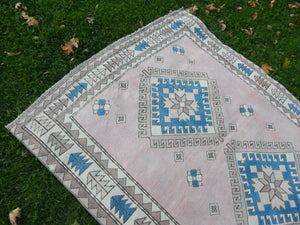 Vintage Turkish Kars Oushak Rug 5'1'' x 6'3''