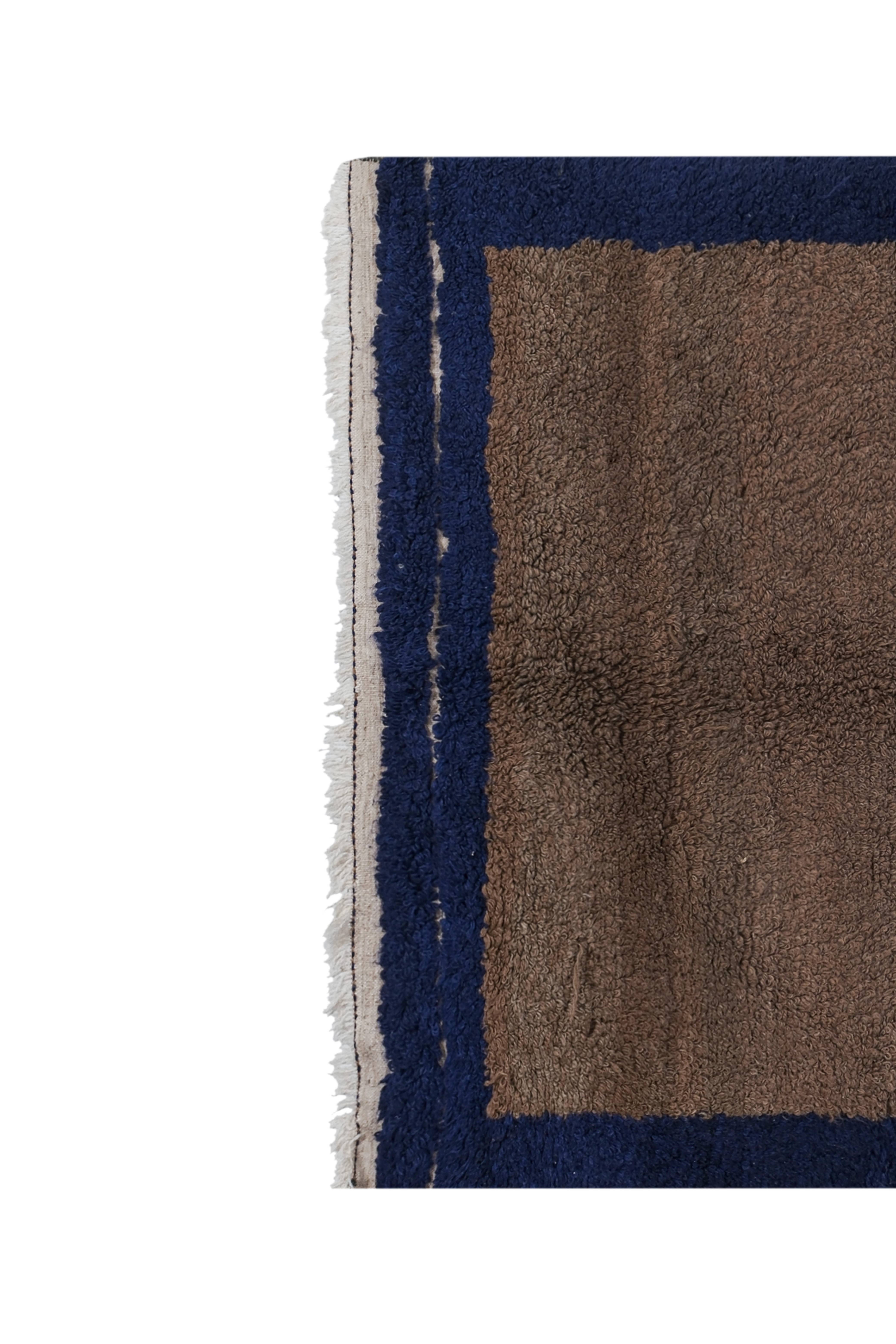 Vintage Turkish Shaggy Rug 4'2'' x 5'2''