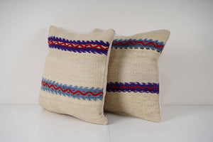 Kilim Pillow Cover Set of 2 | 16'' x 16''