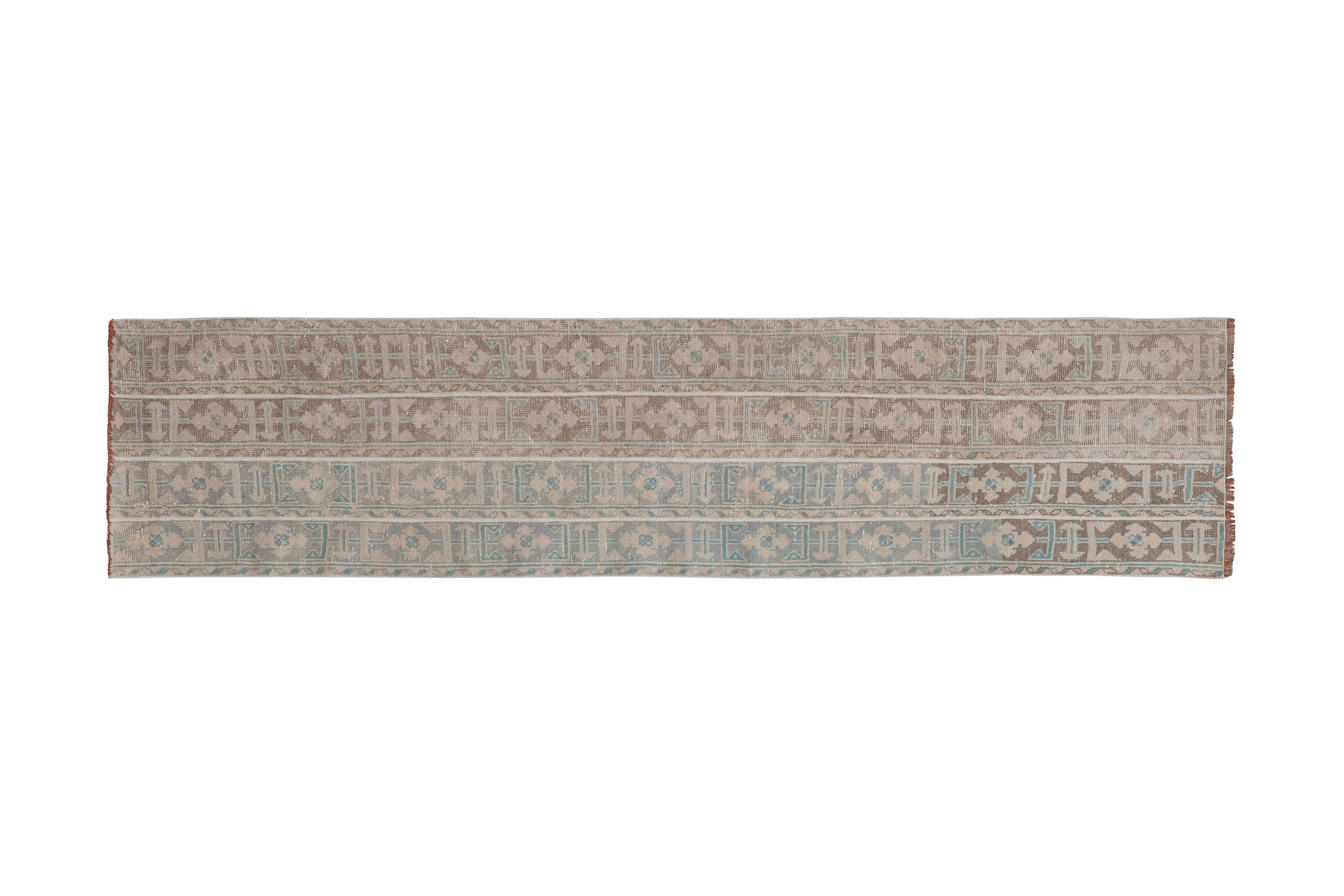 Vintage Turkish Anatolian Oushak Runner 2'6'' x 9'9''