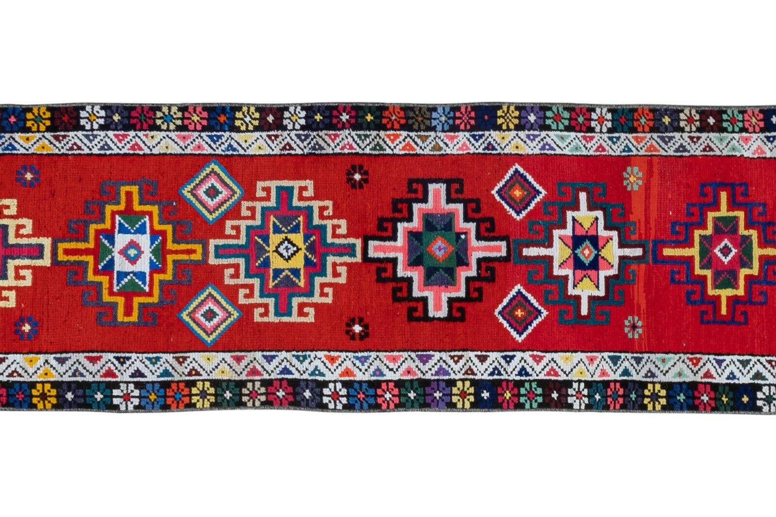 Vintage Herki Runner Rug 2'5'' x 12'1''