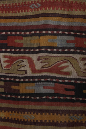 Vintage Turkish Kilim Runner 2'5'' x 25'4''