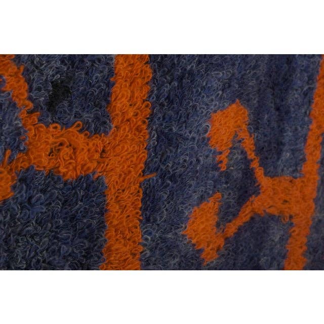Vintage Turkish Shaggy Rug 6' x 6'2''