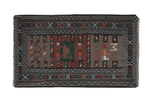 Vintage Turkish Soumac Kilim Rug 3'8'' x 6'3''