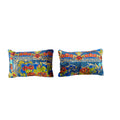 Silk Ikat Velvet Pillow Cover Set of 2 | 12'' x 19''