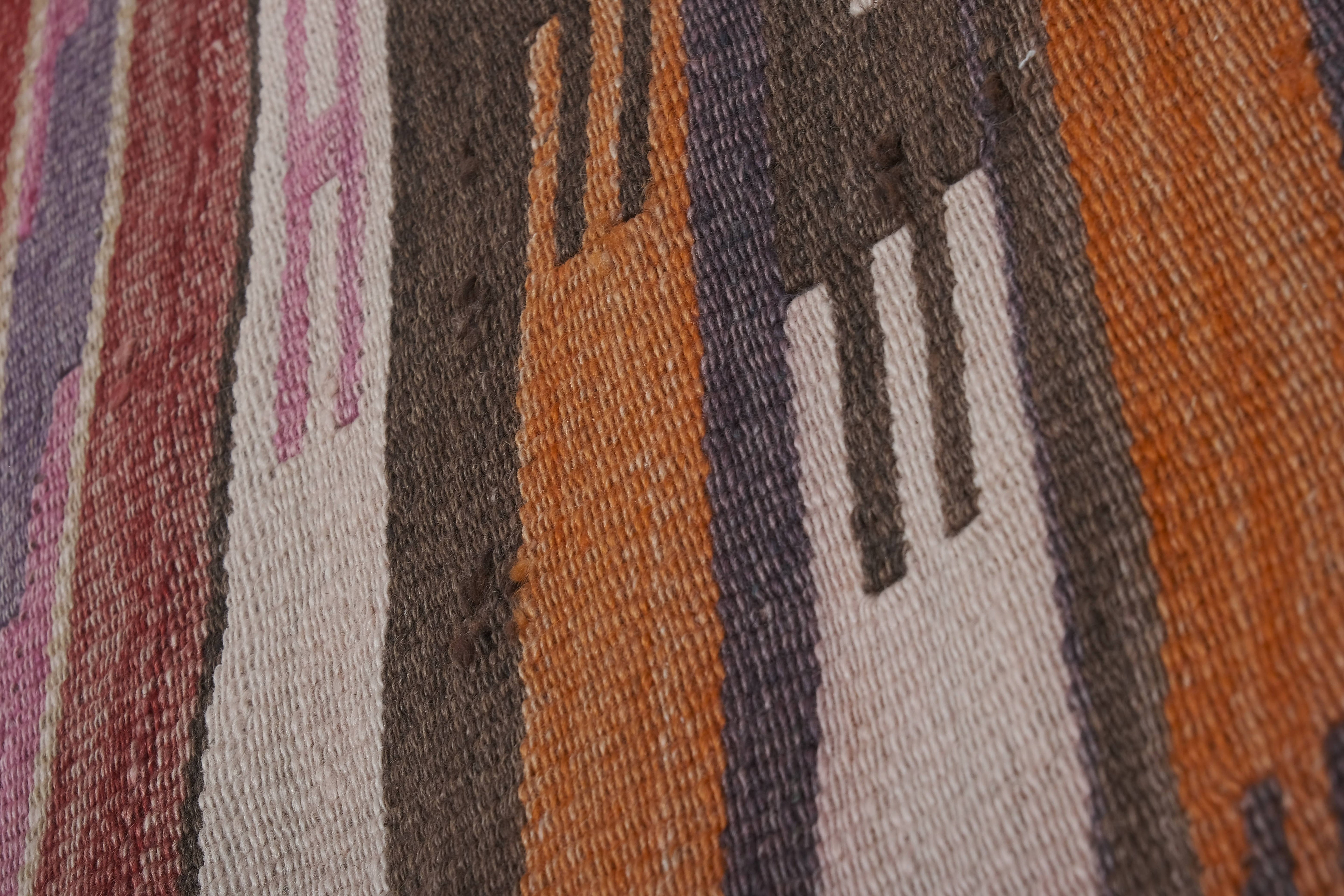 Vintage Turkish Kilim Runner 2'7'' x 10'6''