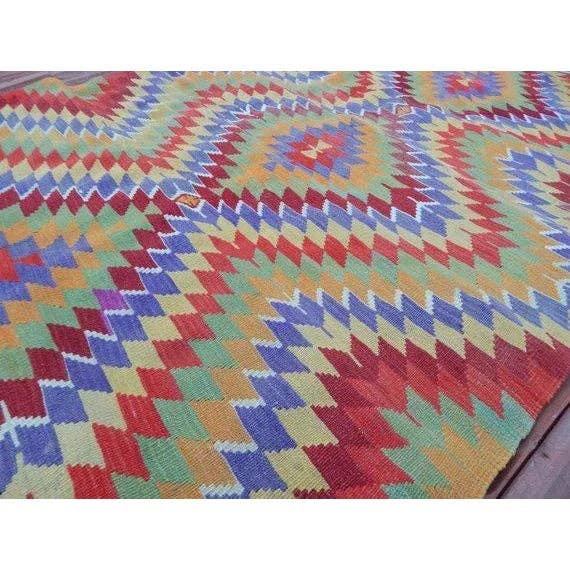 Vintage Turkish Kilim Rug 5'4'' x 9'4''