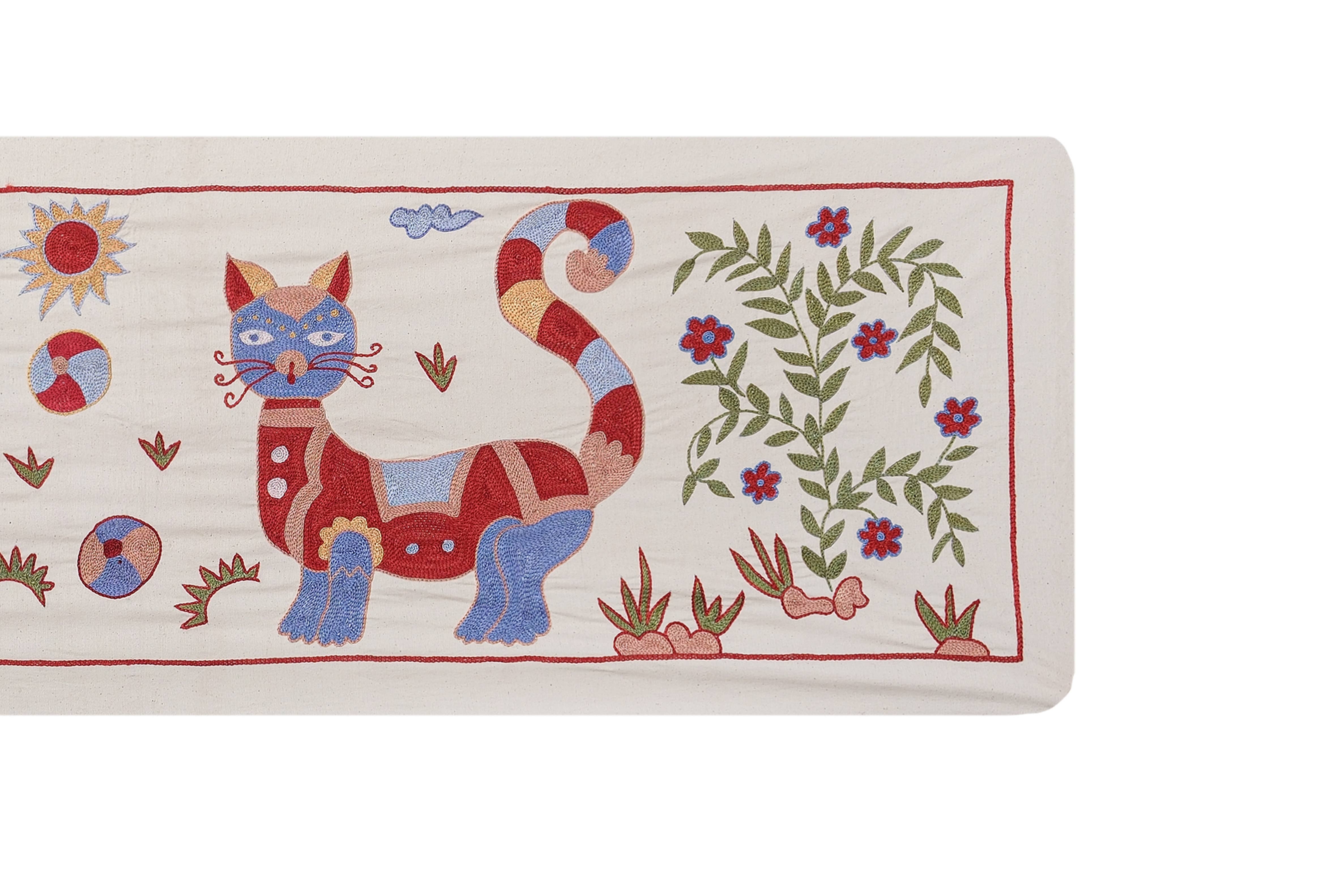 Horse Suzani Wall Hanging & Tablecloth | 20'' x 58''