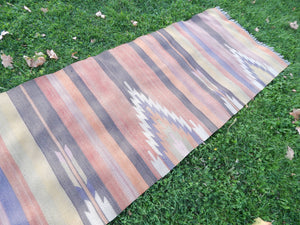 Vintage Turkish Kilim Runner 2'7'' x 7'8''