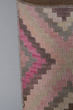 Vintage Turkish Kilim Runner 2'5'' x 22'6''