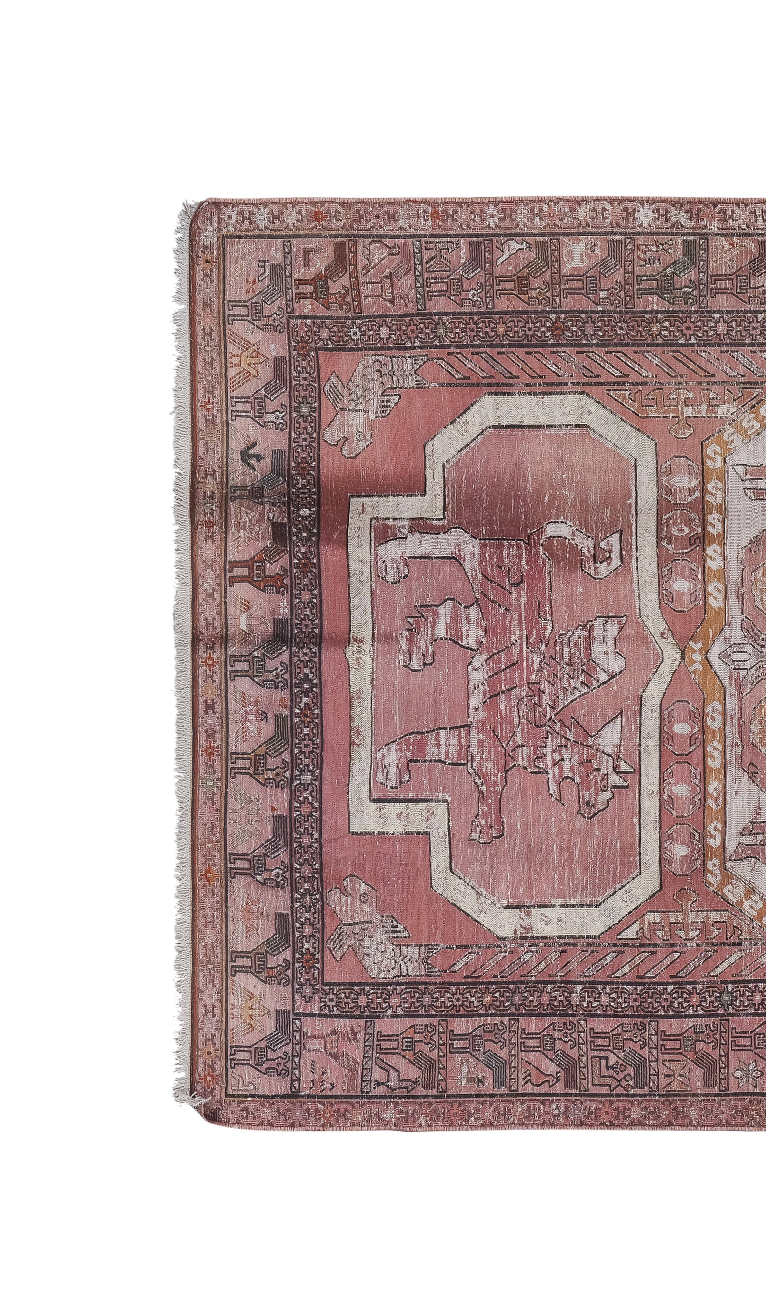 Vintage Turkish Soumac Rug 4'2'' x 6'1''