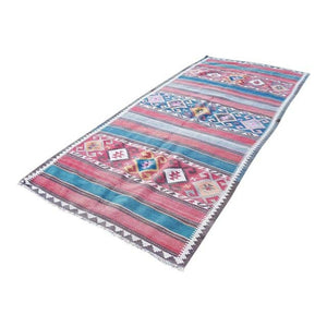 Vintage Caucasian Kilim Runner 5'1'' x 11'5''