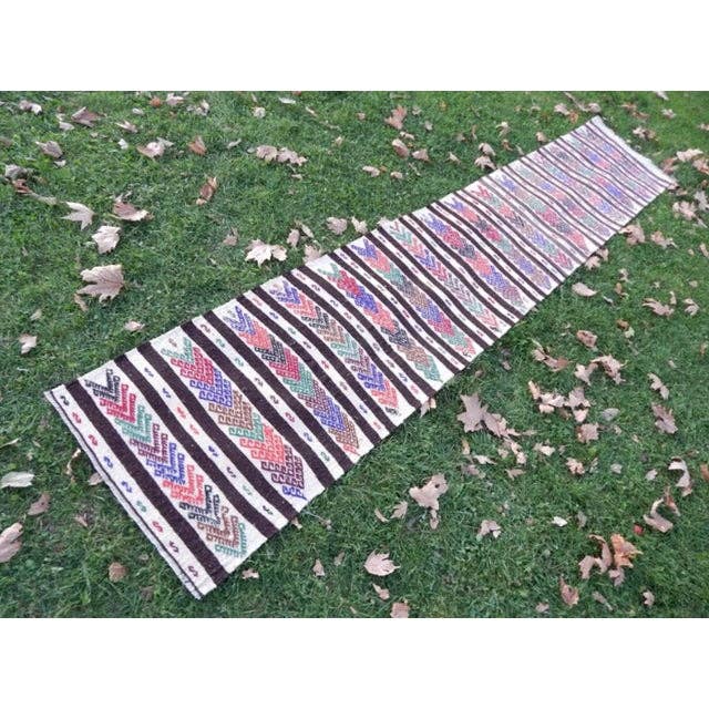 Vintage Turkish Runner Rug 2' x 10'11''
