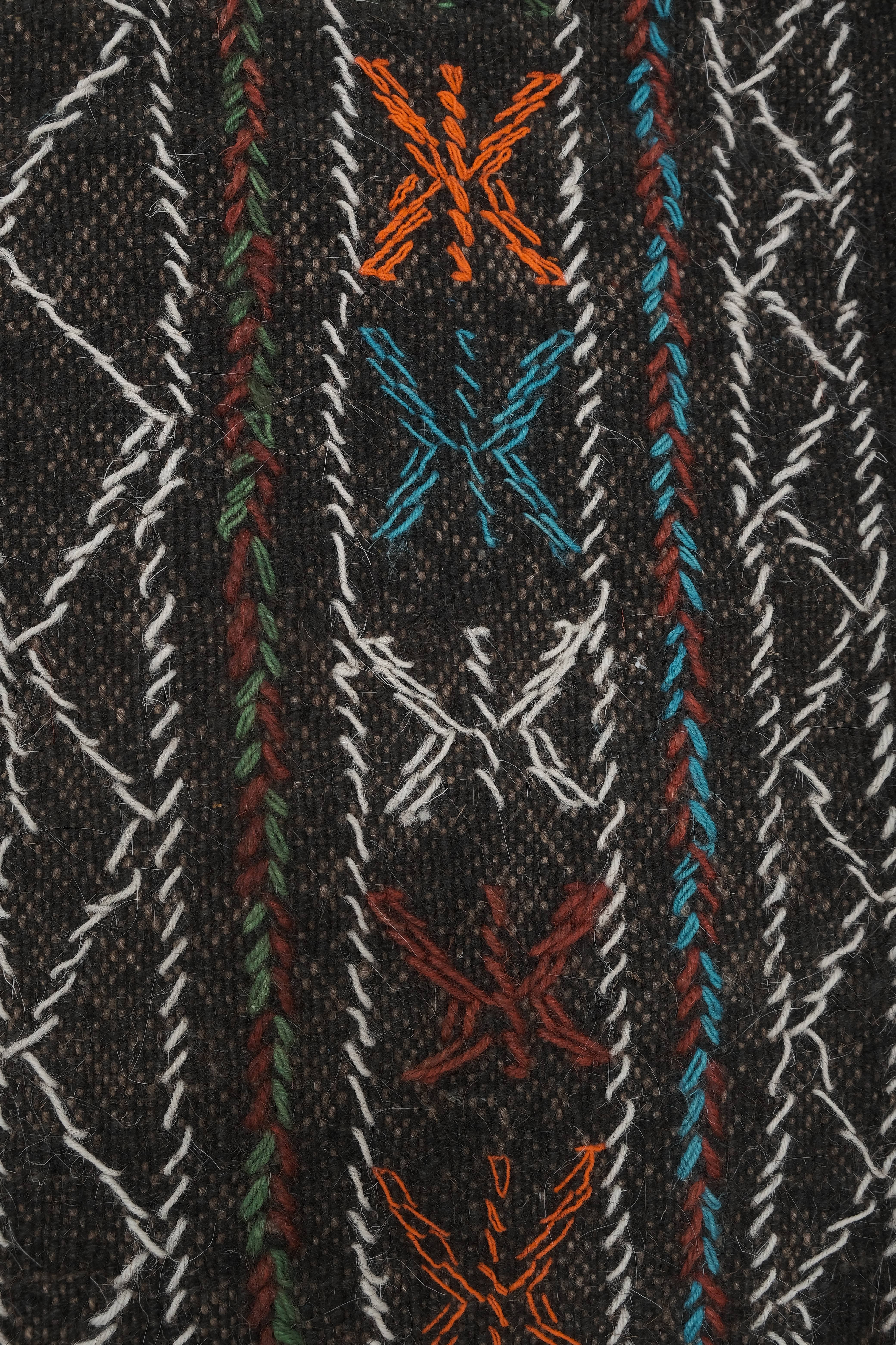 Vintage Turkish Soumac Kilim Rug 3'8'' x 6'3''
