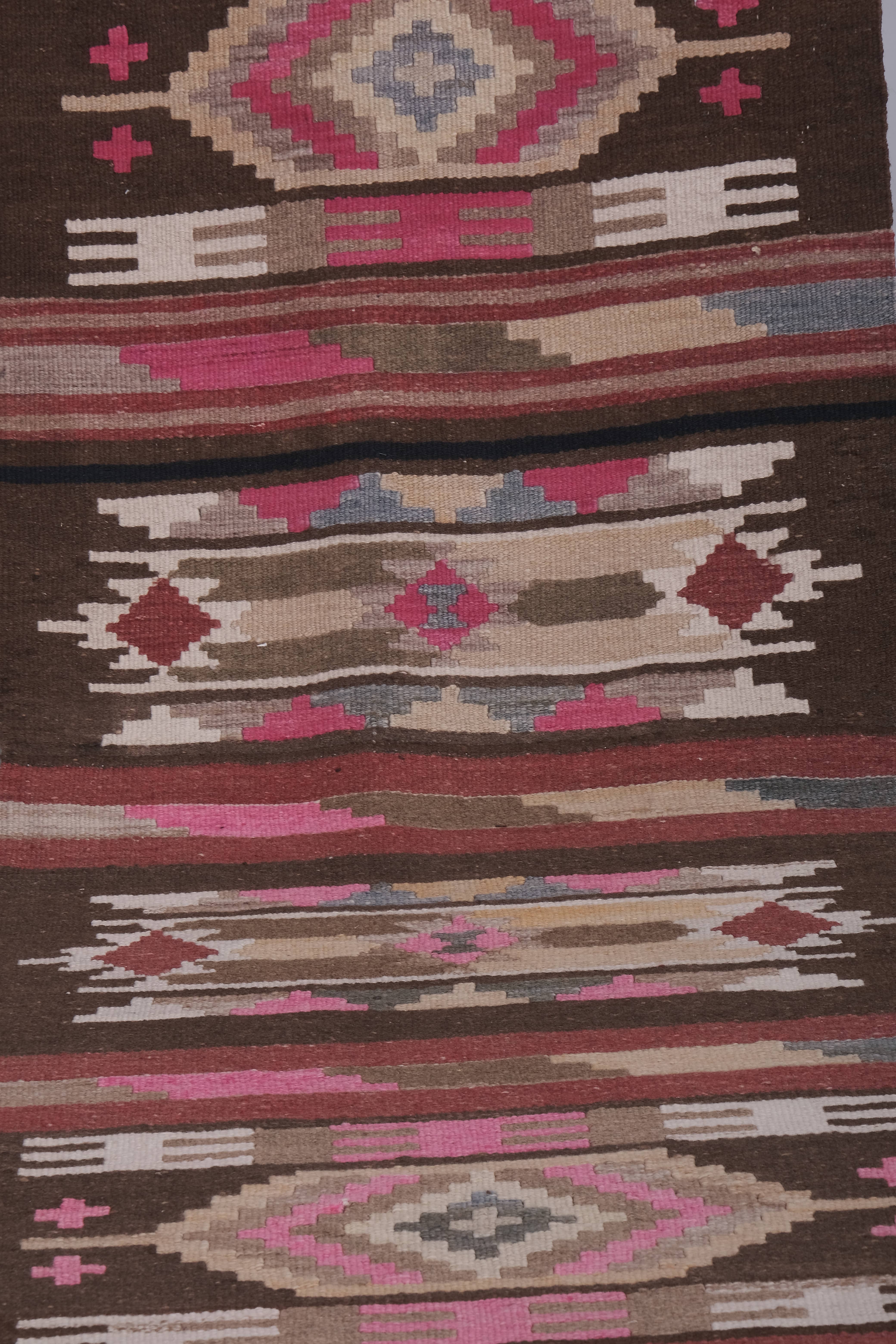 Vintage Turkish Kilim Runner 2'6'' x 20'6''
