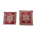 Vintage Turkish Yastik Rugs Set of 2 | 24'' x 24''