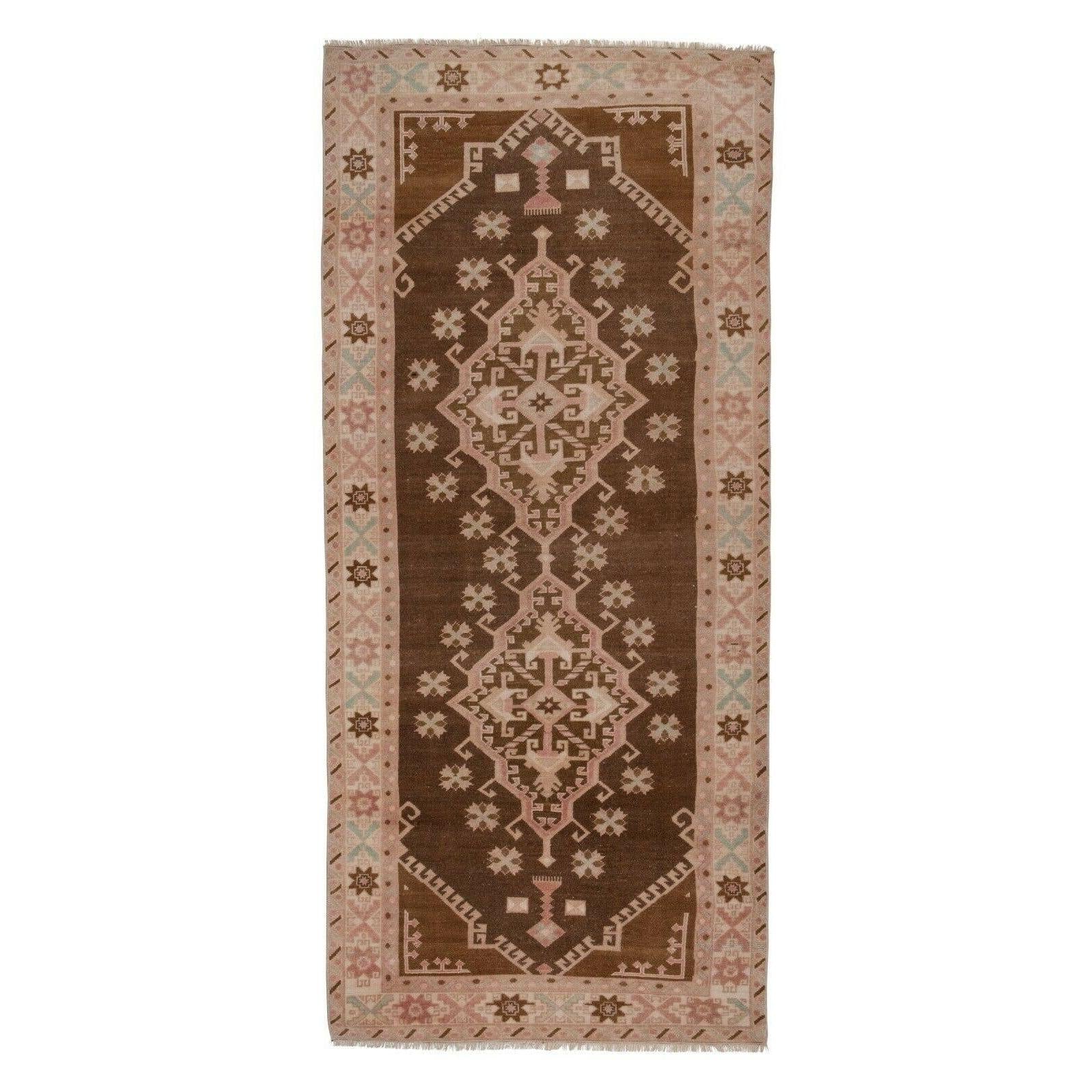 Vintage Turkish Anatolian Runner Rug 4'5'' x 9'8''