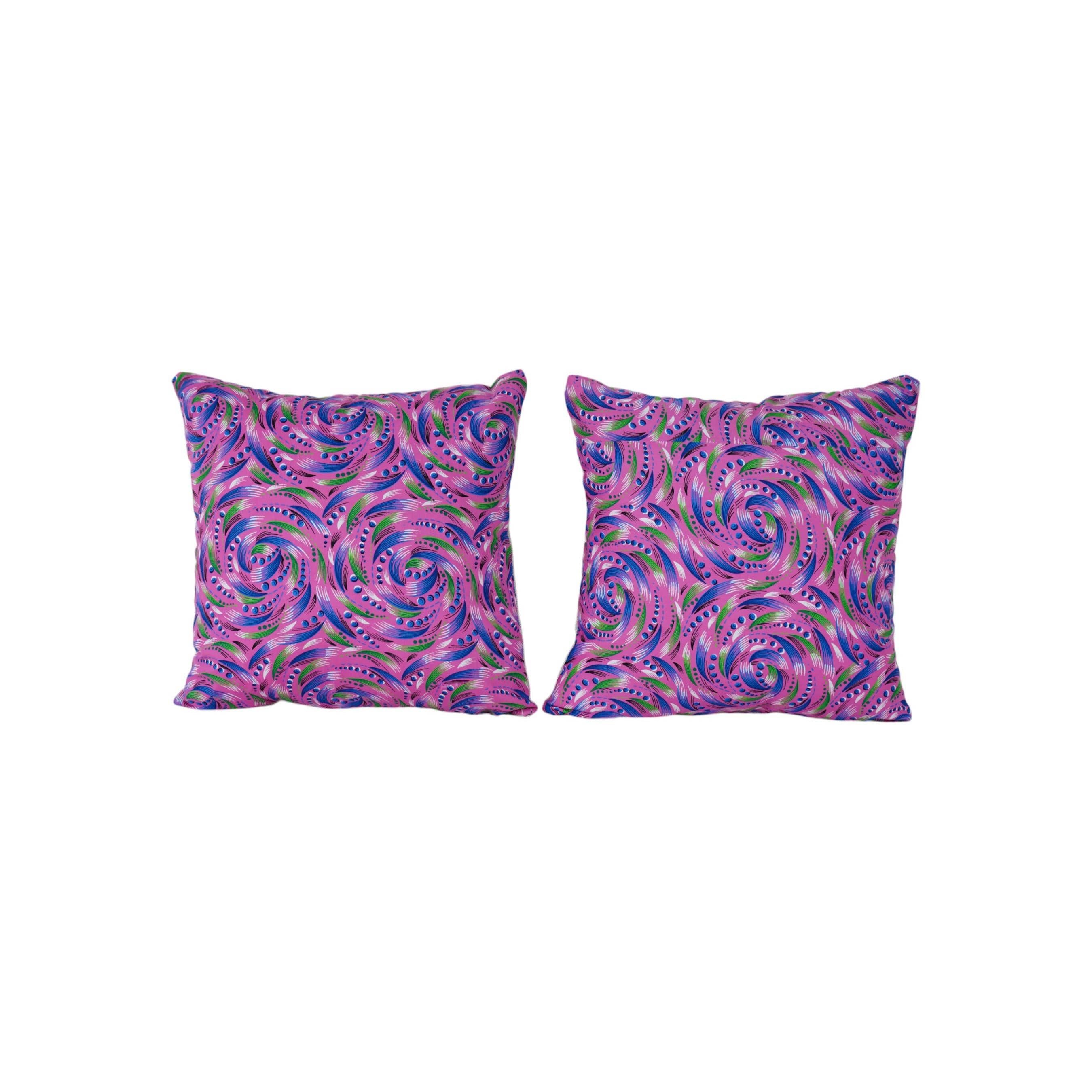 Uzbek Roller Printed Pillow Cover Set of 2 | 16'' x 16''