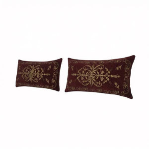 Silk Ikat Velvet Pillow Cover Set of 2 | 16'' x 28''