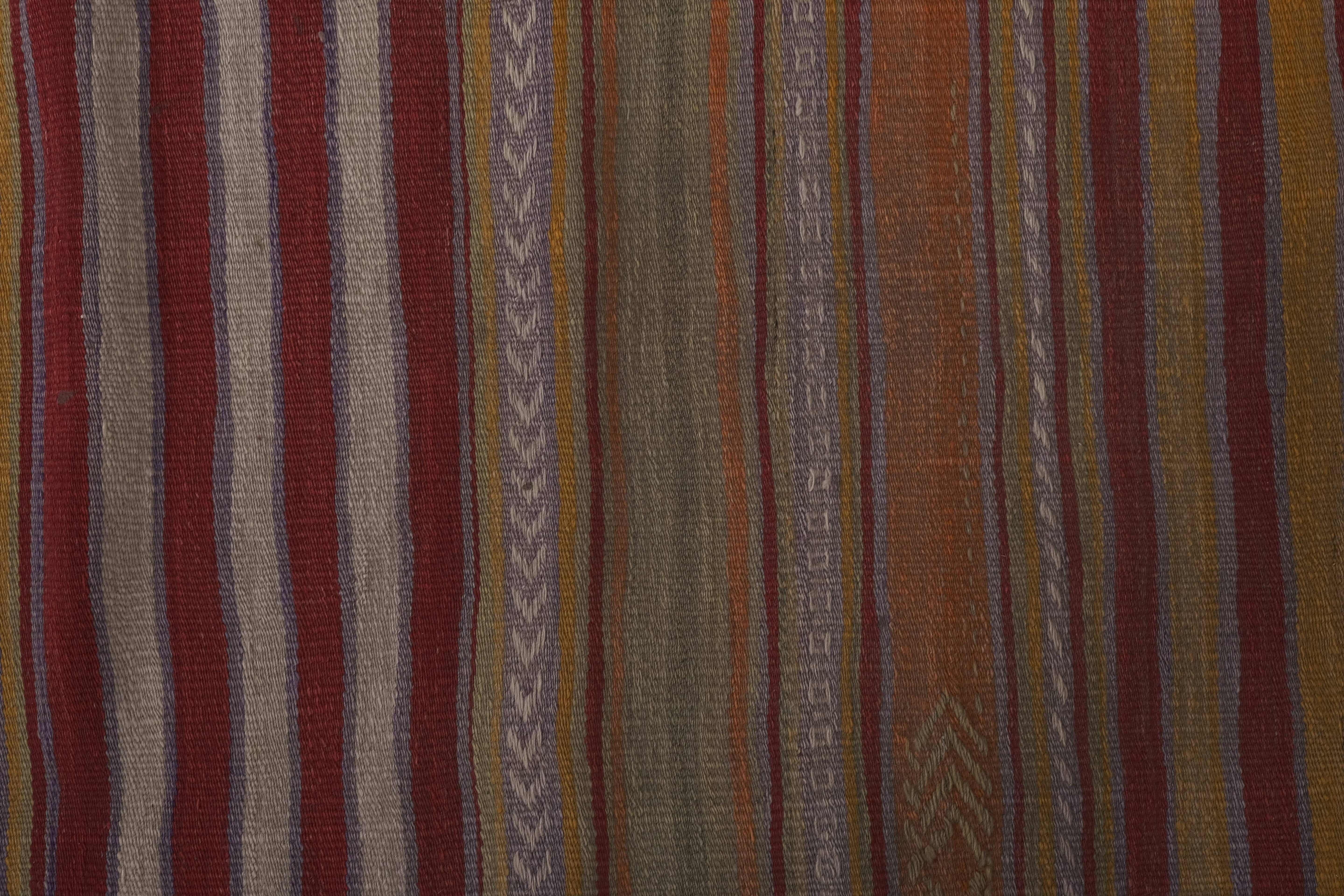 Vintage Turkish Kilim Runner 2'2'' x 17'2''